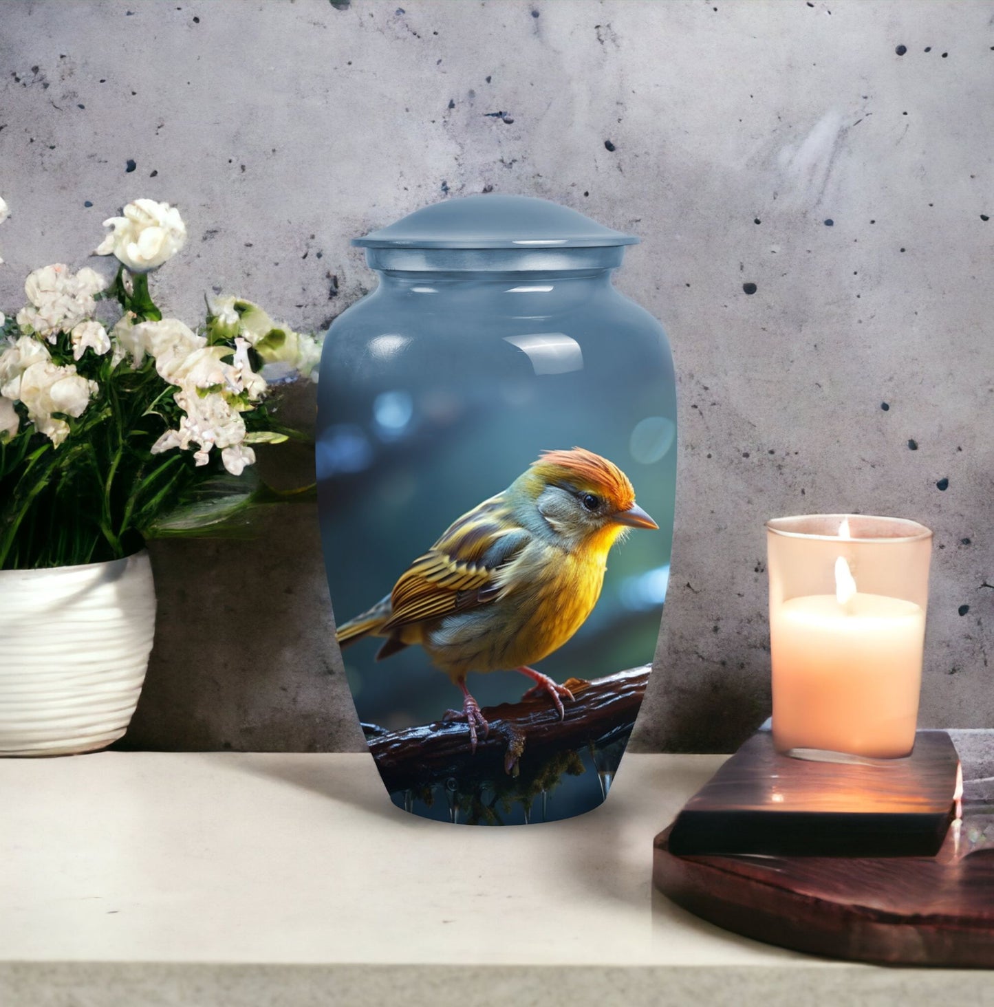 Spacious Sparrow Urn for cremation ashes of an adult man, also suitable for female and mother's ashes