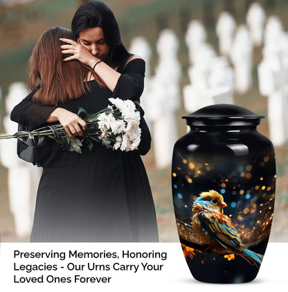 Elegant Sparrow Urn, suitable for adult ashes. Ideal for both female and male remains. Ensuring a tasteful and dignified memorial.