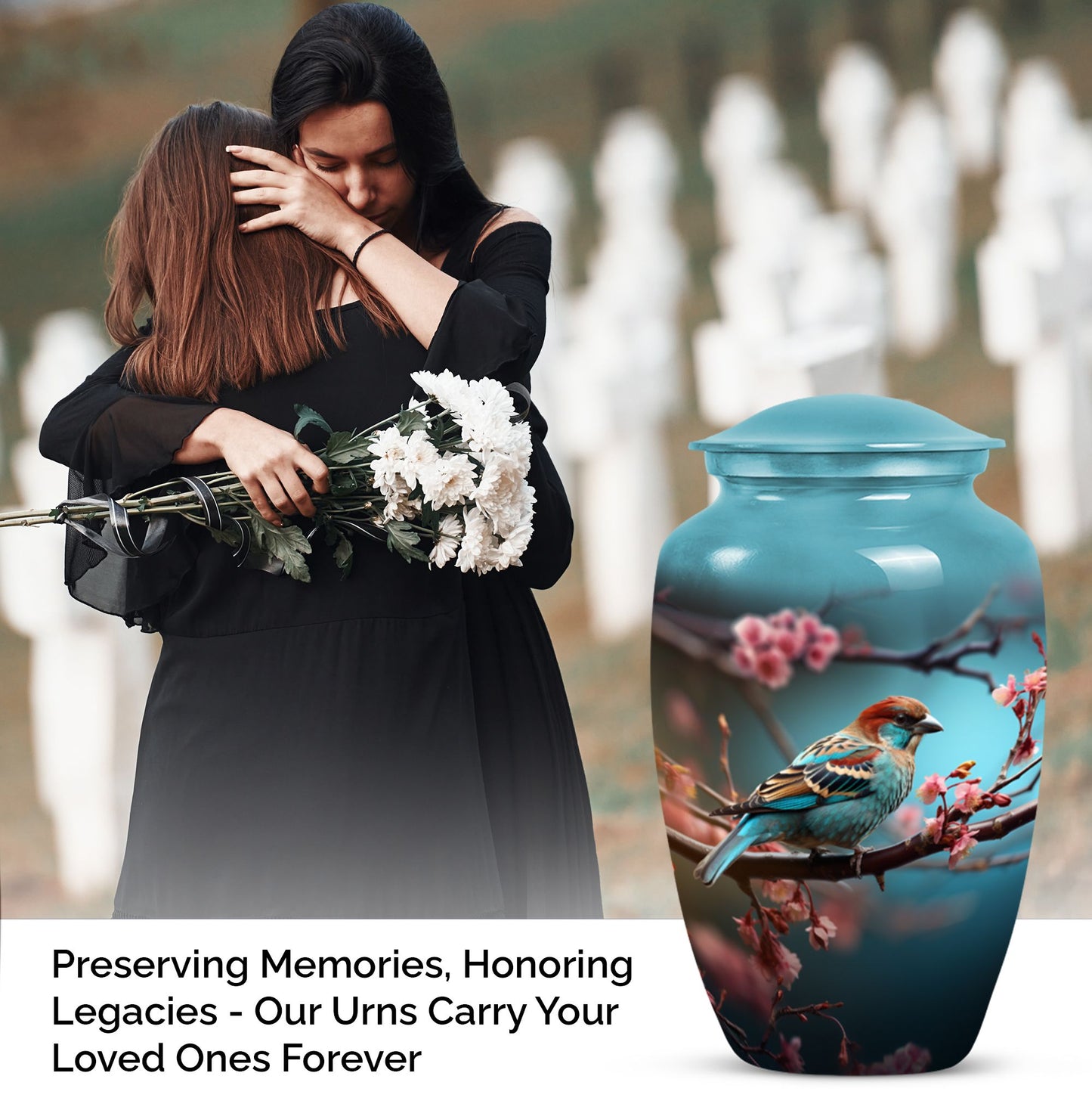 Handcrafted Sparrow Urn from Perfect Memorials, ideal Urn for Dad and suitable for storing Adult human ashes after the funeral