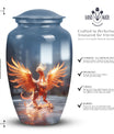 Phoenix design burial urn, elegant funeral decoration and urn for adult ashes