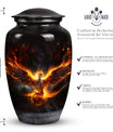 Phoenix Urn, an elegant cremation urn suitable for preserving ashes of adult female/male or mother