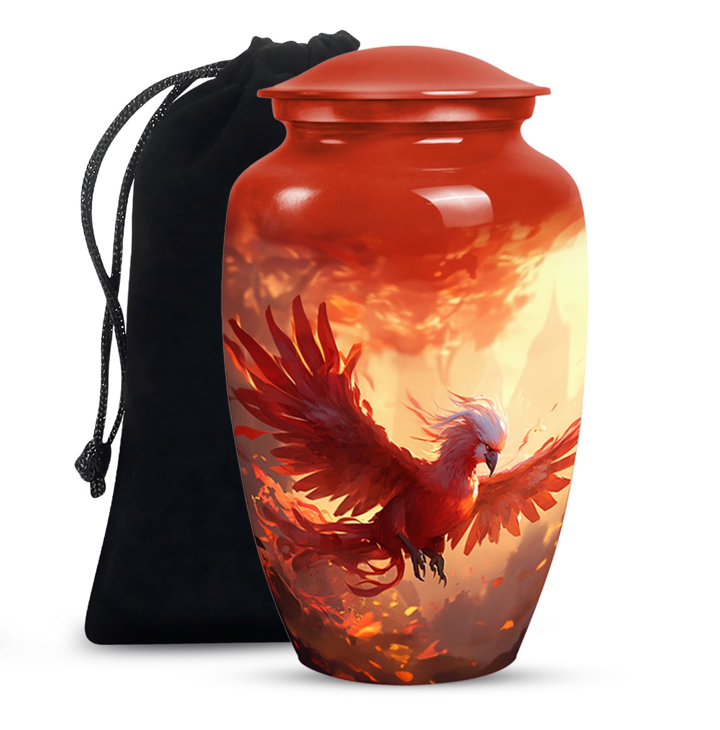 Unique Phoenix Urn Metal Urns - Premium Ash Holder for Human Ashes