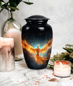 Stylish Phoenix Urn, flexible cremation choice for Adults, ideal for memorial purposes, with visually striking Mosaic pattern