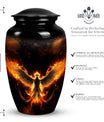 Phoenix Urn in Funeral Decorations setting, a suitable choice for adult cremation and burial ashes.