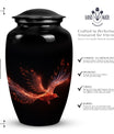 Medium-sized Phoenix urn, a plain but respectful choice for storing human ashes, suitable for both male and female adults
