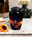 Phoenix design adult cremation urn suitable for human ashes, perfect for male and remembrance of mom