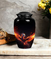 Phoenix design adult cremation urn suitable for human ashes, perfect for male and remembrance of mom