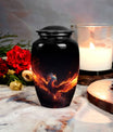 Phoenix design adult cremation urn suitable for human ashes, perfect for male and remembrance of mom