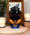 Large Phoenix metal urn for men's cremation ashes