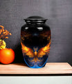 Large Phoenix metal urn for men's cremation ashes