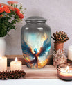 Large Phoenix Metal Urn perfect for adult male or female ashes, ideal cremation urn for ashes from Phoenix