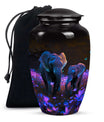 Elephant Floral Urn for Human Ashes Adult - Keepsake Funeral Urns