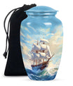 Sailing Ship Urn For Women & Men - Ocean Keepsake Urns For Human Ashes