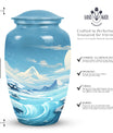 Elegantly designed Sky  Clouds Urn, a large cremation urn for storing ashes of an adult male or female.