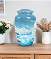 Elegantly designed Sky  Clouds Urn, a large cremation urn for storing ashes of an adult male or female.
