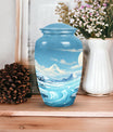 Elegantly designed Sky  Clouds Urn, a large cremation urn for storing ashes of an adult male or female.