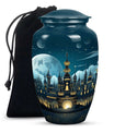 Moonlight Castle Cremation Urn For Women – Fantasy Funeral Urn For Ashes