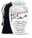 Red Cardinal Bird Art Cremation Urn for Adults - Poem Urn For Ashes For Women