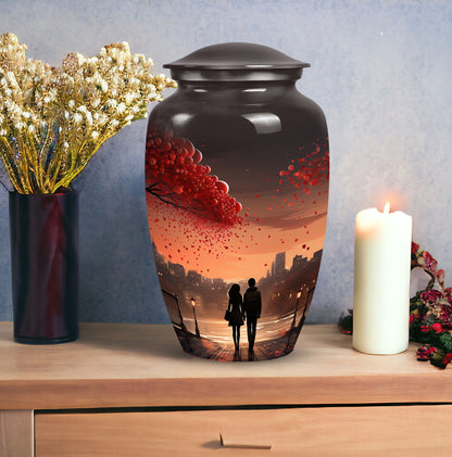 Stylish love urn, perfect cremation urns for couples, ideal for preserving ashes of adult men or mother