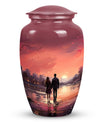 Elegant and sizable couples urn designed for preserving adult male human ashes as a timeless memorial