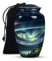 Northern Lights Cremation Urn – Aurora Borealis Funeral Keepsake Urns