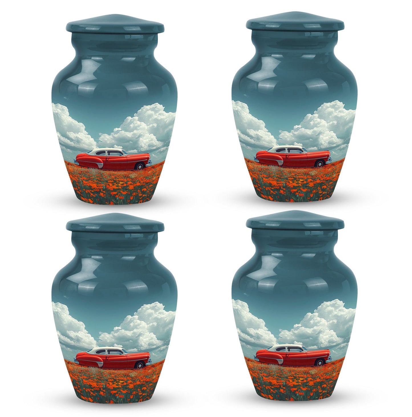  Car Urn 3 Inch Keepsake Pack of 4