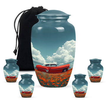 Large Urn With 4 Keepsake Urn