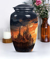 Image of 'The Twilight Castle', adult size cremation urn designed for women's ashes