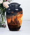 Image of 'The Twilight Castle', adult size cremation urn designed for women's ashes