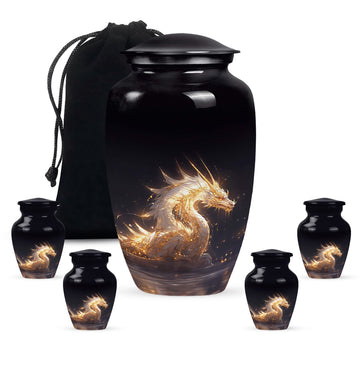 Large Urn With 4 Keepsake Urn