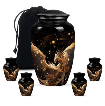 Large Urn With 4 Keepsake Urn