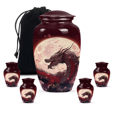 Large Urn With 4 Keepsake Urn