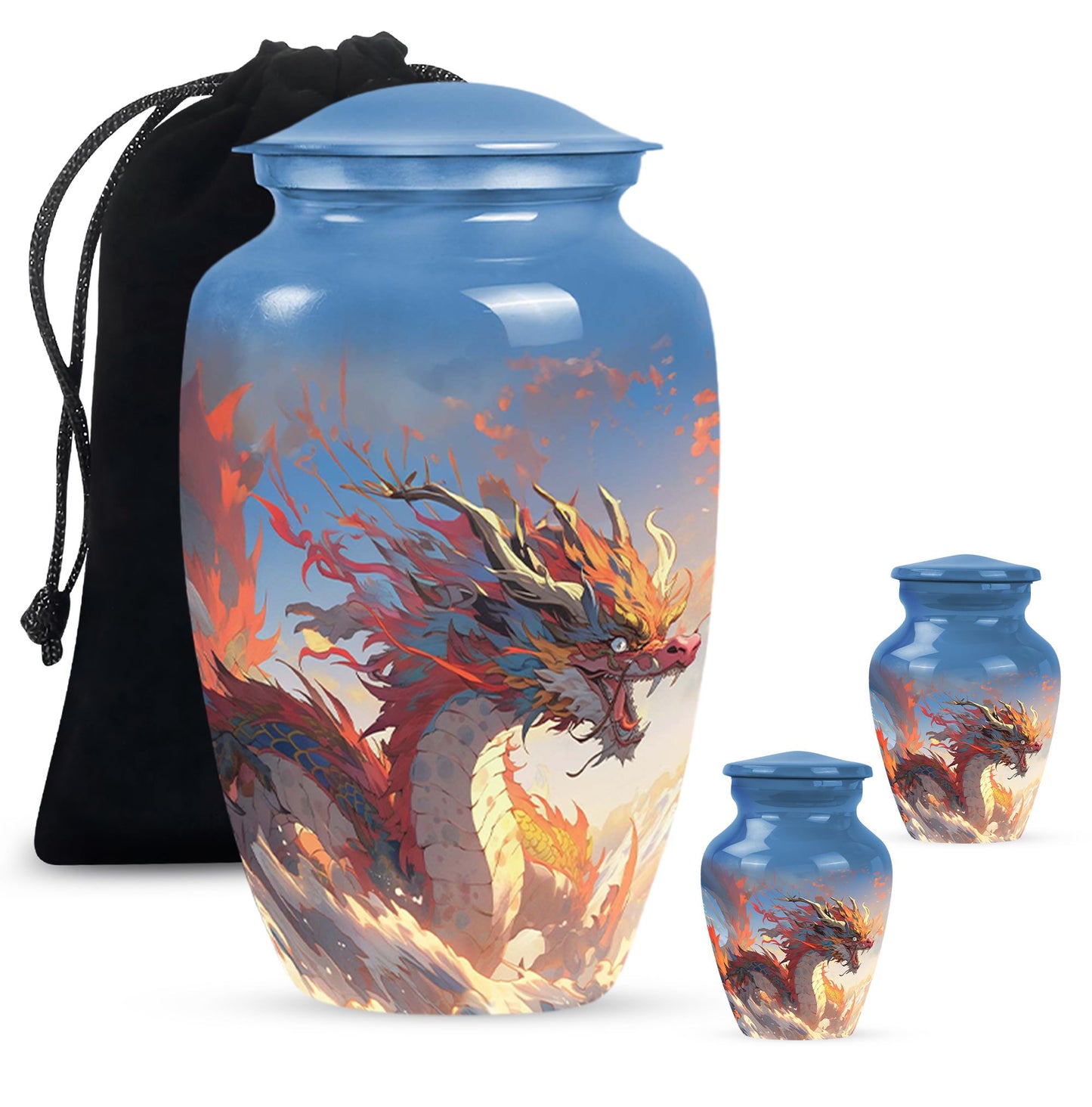  Dragon Urn Large Urn With 4 Keepsake Urn