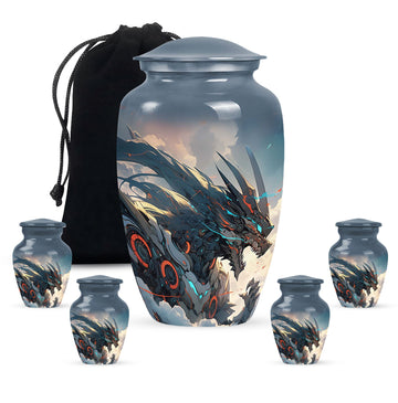 Large Urn With 4 Keepsake Urn