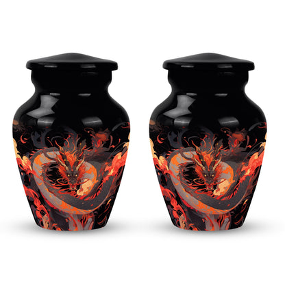  Dragon Urn 3 Inch Keepsake Pack of 4