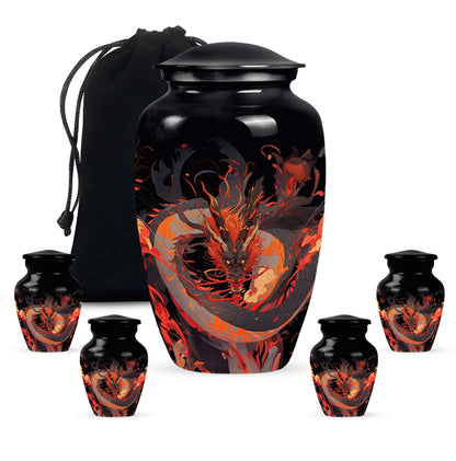  Dragon Urn Large Urn 10 Inch