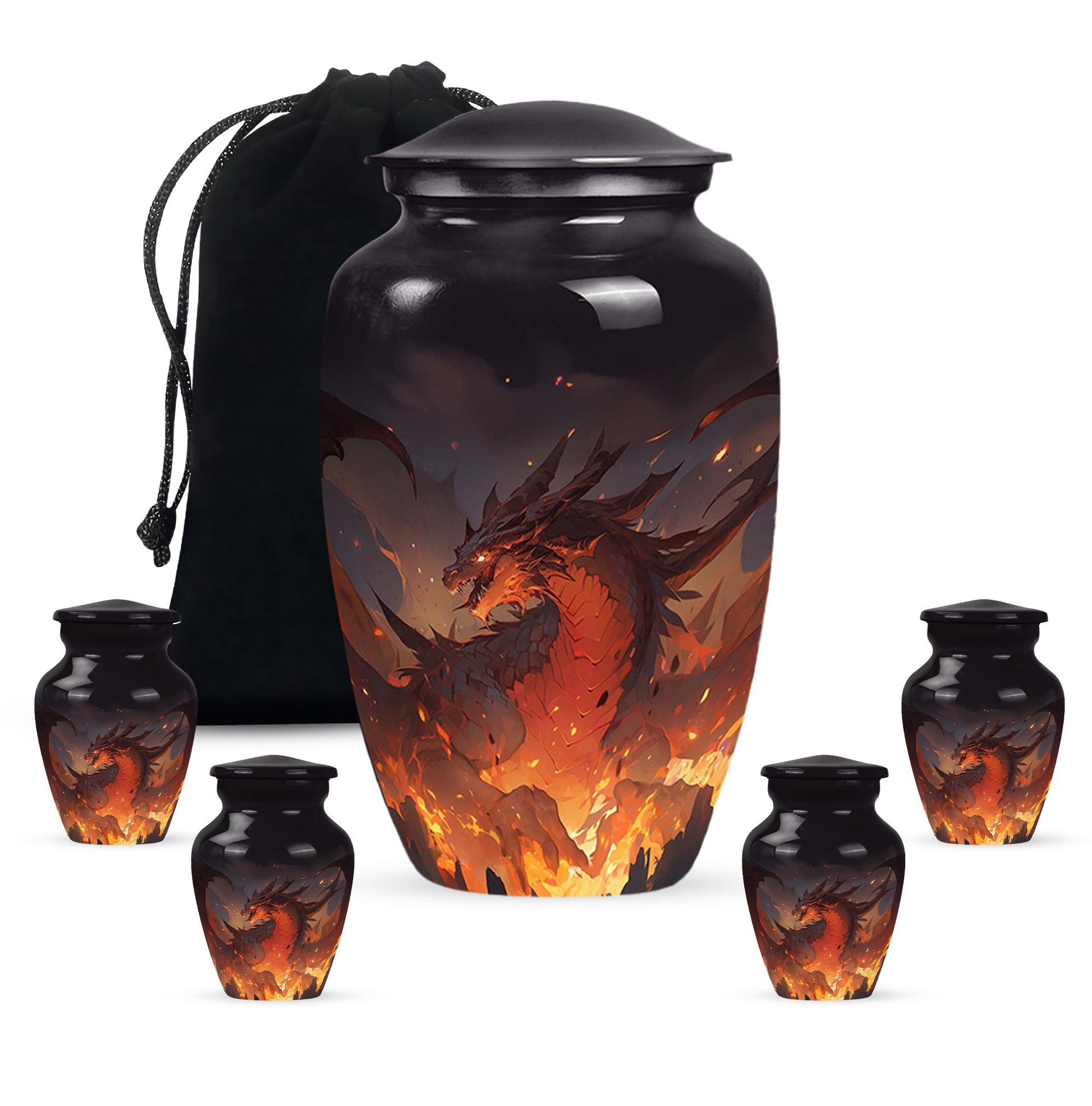  Dragon Urn Large Urn 10 Inch