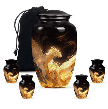 Large Urn With 4 Keepsake Urn