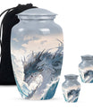 White Dragon Cremation Urn for Human Ashes - Funeral Urns For Ashes