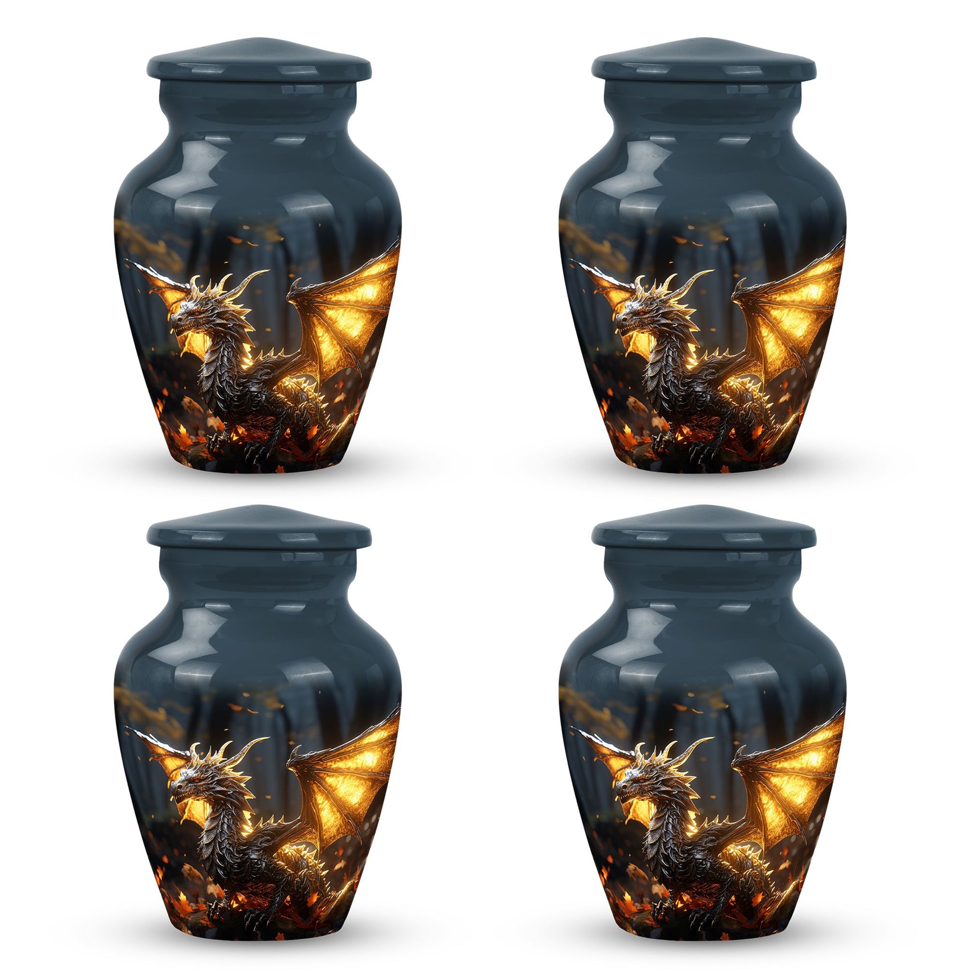 Golden Dragon Cremation Urn for Human Ashes - Funeral Urns For Adult