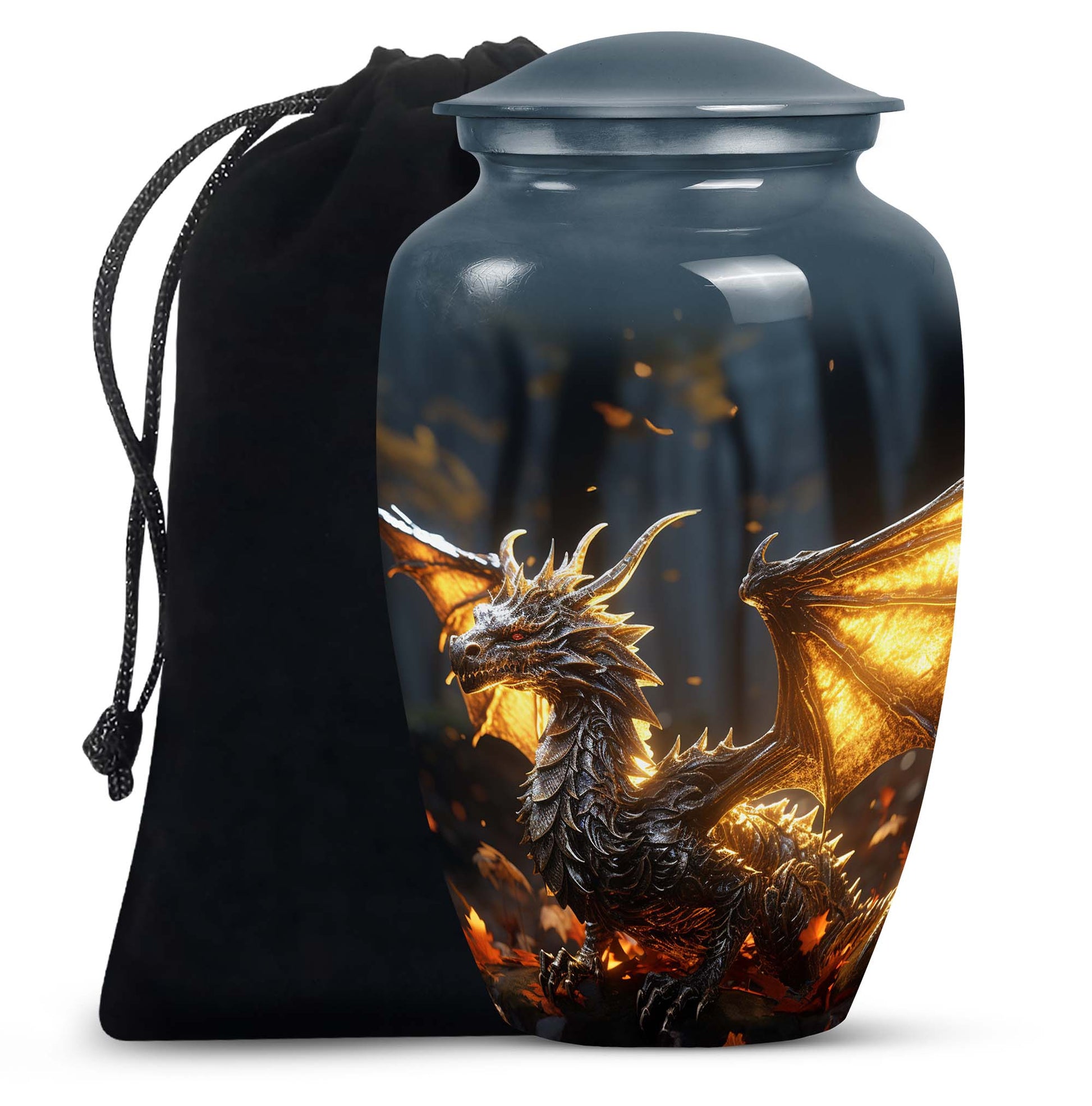 Golden Dragon Cremation Urn for Human Ashes - Funeral Urns For Adult