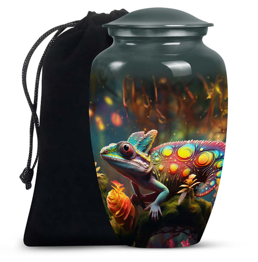 Colorful Chameleon Cremation Urn for Human Ashes - Cremation Urn For Mom