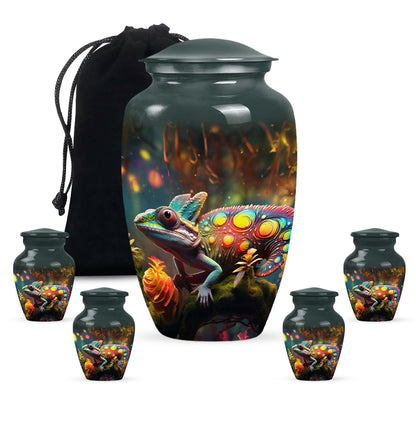 Colorful Personalized Beach Cremation Urn for Mom - 10-inch, 200 cu in - Yatskia