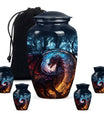 Dark Flame Dragon Cremation Urn for Human Ashes - Funeral Urns For Ashes