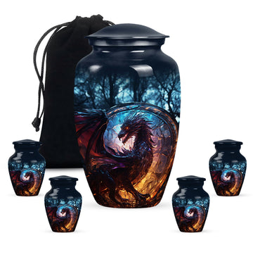 Large Urn With 4 Keepsake Urn