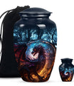 Dark Flame Dragon Cremation Urn for Human Ashes - Funeral Urns For Ashes