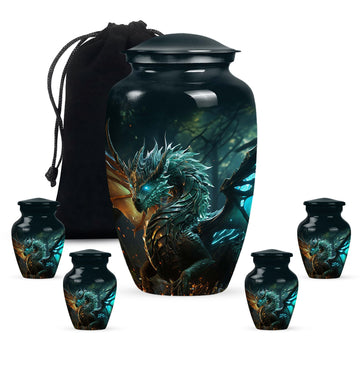 Large Urn With 4 Keepsake Urn
