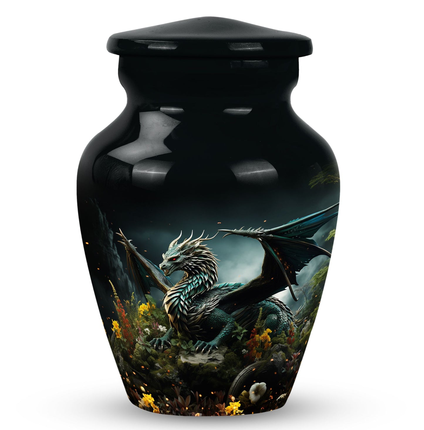 Wood Beach Cremation Urn for Human Ashes - 10-inch, 200 cu in - Yatskia