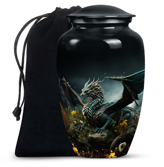 Dragon Of Enchanted Woods - Dragon Urns Funeral Large  Urns