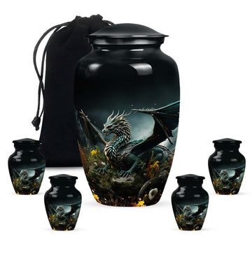 Large Urn With 4 Keepsake Urn